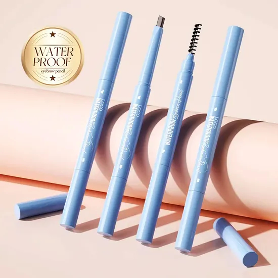 Ditong Private Label Waterproof Brow Pencil Double Head Waterproof Non Smudging Anti Sweat Eyebrow Brush