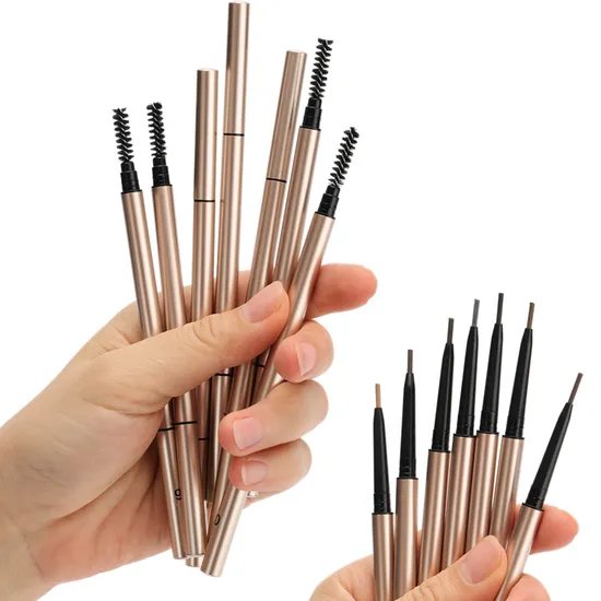 Waterproof Dark Brown Eye Brow Pencil Private Label Custom Cruelty Free Eyebrow Pen Slim Vegan Eyebrow Pencil
