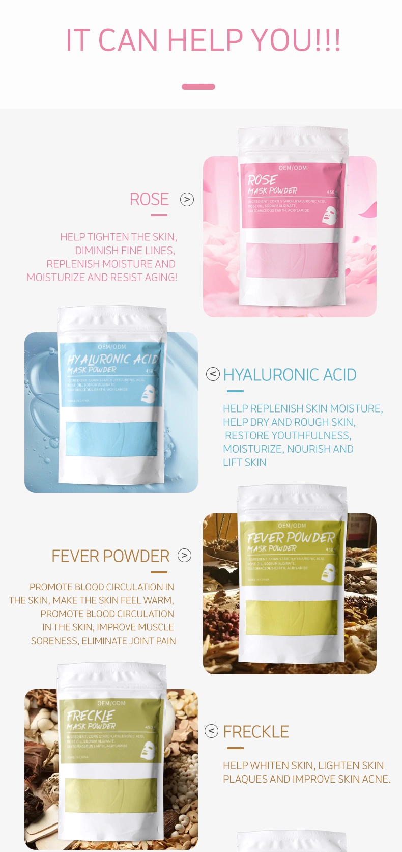Aixin Cosmetics Mask Powder Skin Care Soft DIY Peel off Facial Clay Jelly Face Mask Chamomile Face Mask Powder