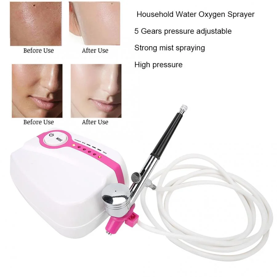 Airbrush Compressor Water Oxygen Sprayer Facial Moisturizing Machine Portable Water Oxygen Injection Airbrush Spray Beauty Face Skin Care