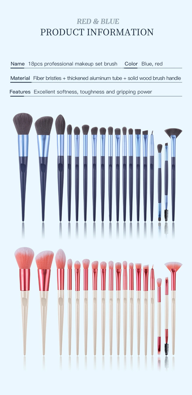 Beauty Products OEM 18PCS Makeup Tools Beauty Products Eye Make up
