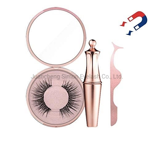 Customized Brand Cosmetic Magnetic Eyeliner with Mink Strip Eyelashes