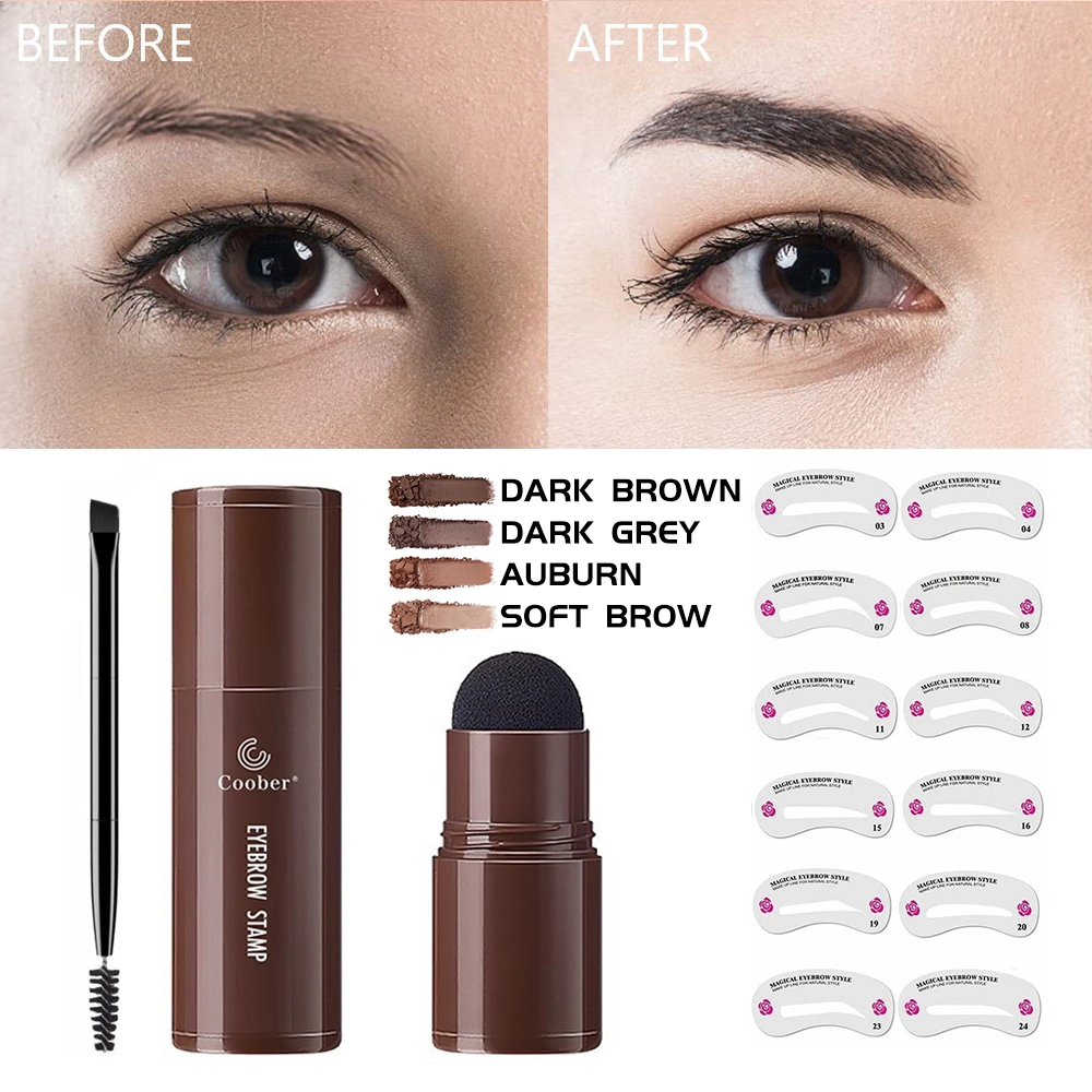 Wholesale Makeup Set Eyebrow Stamp and Stencil Kit Waterproof &amp; Long Lasting with Custom Logo