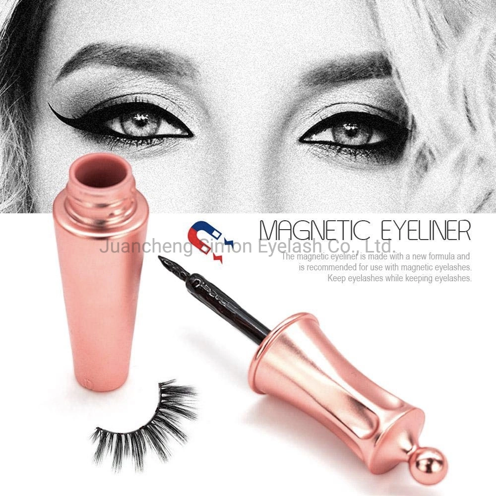 Customized Brand Cosmetic Magnetic Eyeliner with Mink Strip Eyelashes