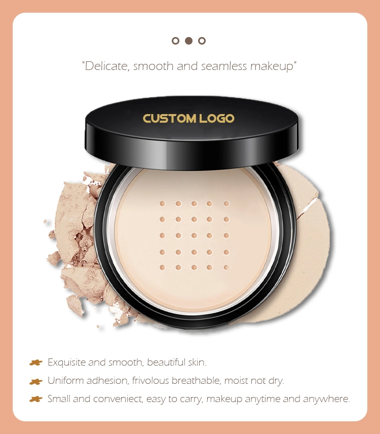 OEM ODM Private Label Long Lasting Oil Control Concealer Primer Face Makeup Setting Loose Powder with Puff