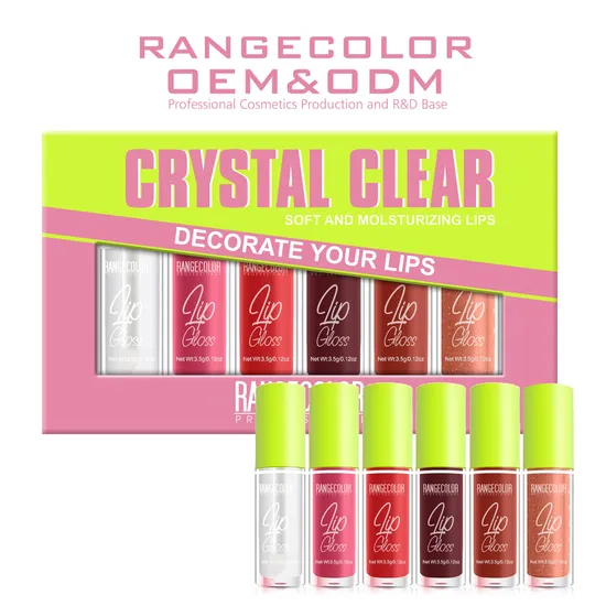 Moisturizing and Hydrating 6PCS Makeup Lip Gloss Pack with Long Lasting and Waterproof Function Suits for All People 
