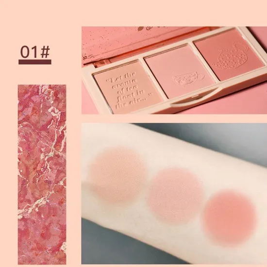 Beauty Rouge Facial Coloring Makeup Face Powder Blusher Set 