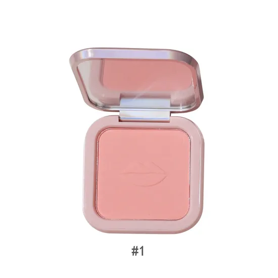 6 Colors Custom Logo Cosmetics Blusher Makeup for Face Eyes High Pigmented Single Blusher Powder Palette 