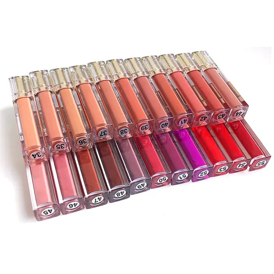 Wholesale Private Label Vegan Custom Matte Glossy Lipstick Nude Liquid Lipgloss Vendors 