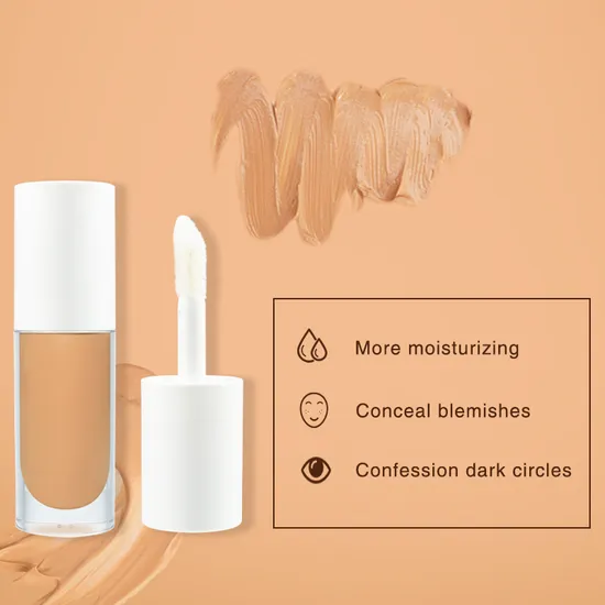 10 Colors White Lid Slim Clear Bottle Waterproof Foundation Wholesale Price Oil