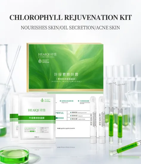 Private Label Natural Chlorophyll Face Skincare Moisturizing Rejuvenating Whitening Brightening Anti