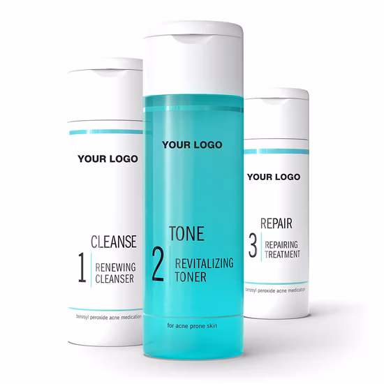 Facial Renewing Cleanser Revitalizing Toner Repairing Acne Treatment Skincare Face Care Set 
